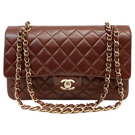 chanel dark brown classic flap|Chanel jumbo double flap bag.